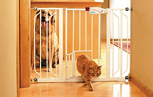 Extra Wide Walk-through Pet Gate With Door - 29" X 34" X 30"