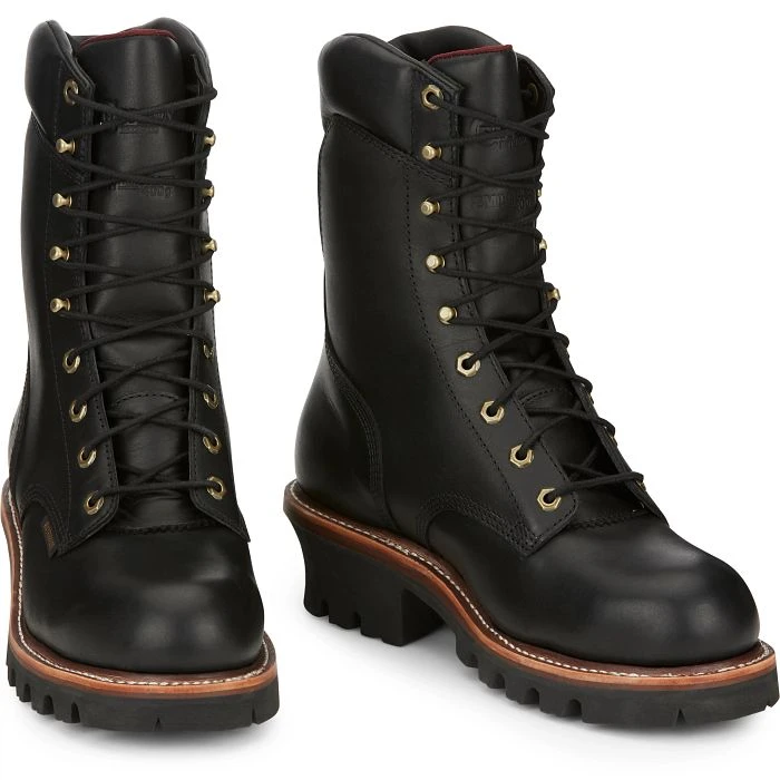9" BLACK WTPF INS STEEL TOE