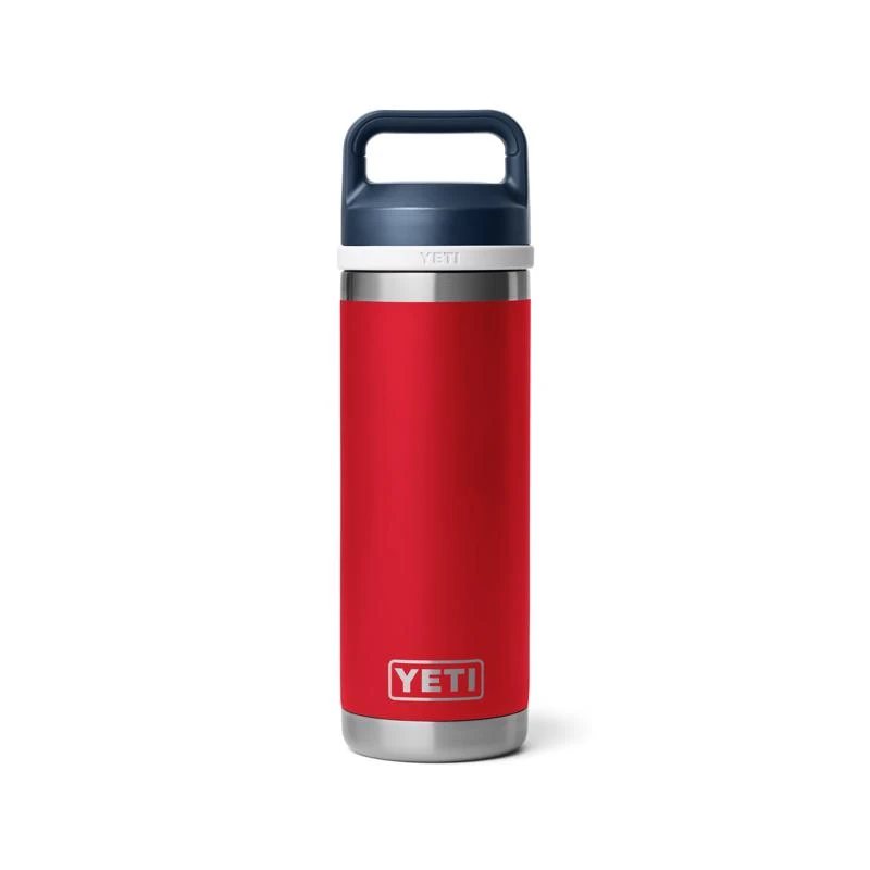 YETI Rambler 18 oz Rescue Red, White and Navy BPA Free Bottle with Chug Cap