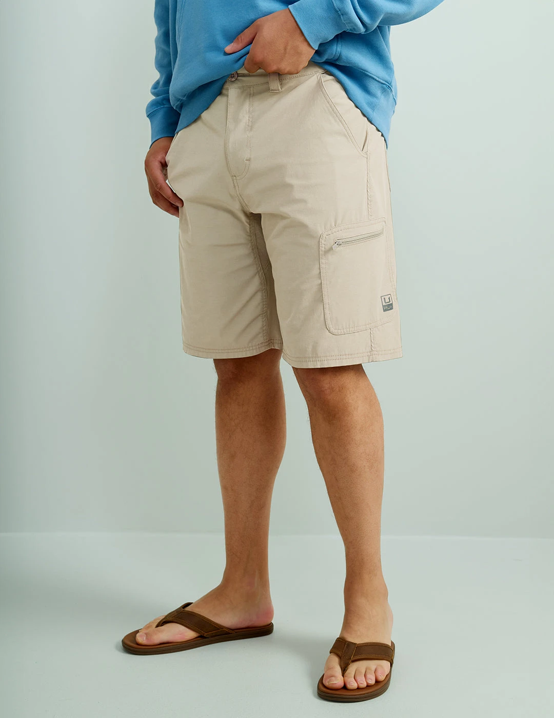 Huk Nxtlvl Men's Shorts - Khaki - Size 2xl