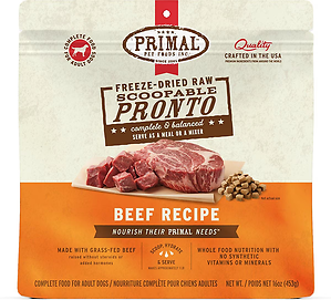 Primal Raw Pronto Freeze Dried Dog Food, Beef Recipe 16oz