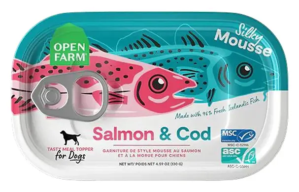 Silky Mousse Salmon & Cod Wet Dog Food Topper 4.59 oz