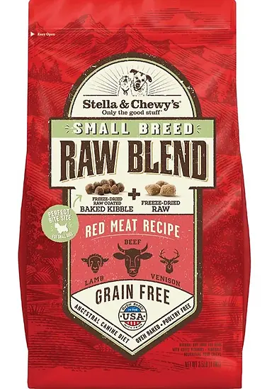 Stella & Chewy's Grain Free Small Breed Raw Blend Red Meat Recipe Dog Food 3.5LB