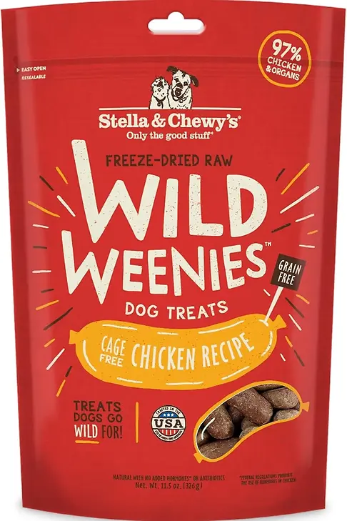 Wild Weenies CAGE FREE CHICKEN Recipe Dog Treats Freeze Dried Raw 11.5 OZ