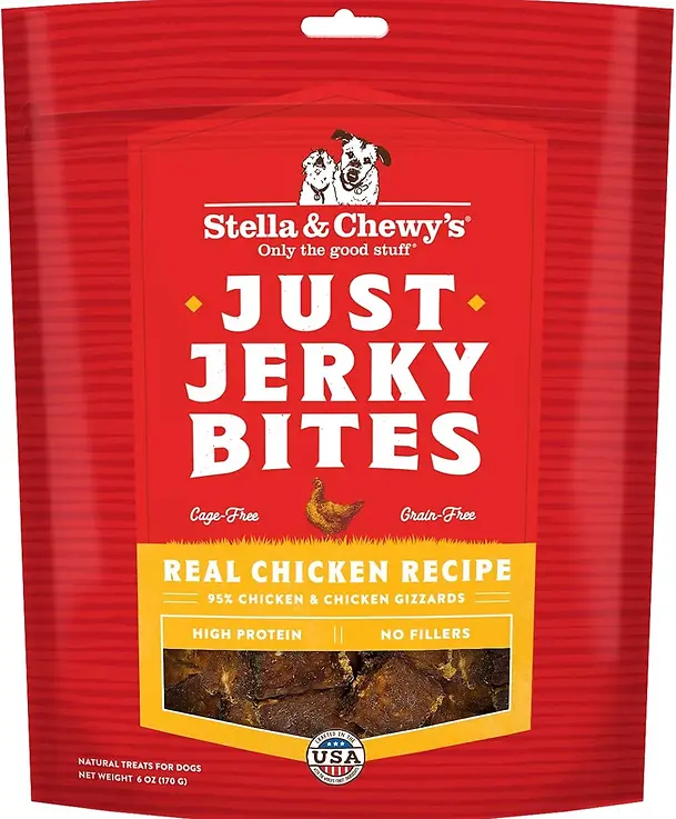 Just Jerky Bites Real Chicken RECIPE Dog Treats 6oz
