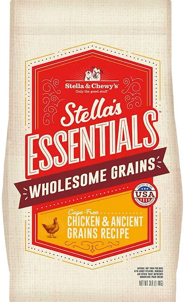 Stella's Essentials Wholesome Grains Cage Free Chicken & Ancient Grains Recipe Dog Food 3Lb