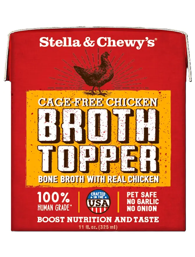 Stella & Chewy's Cage Free Chicken Broth Topper Bone Broth For Dogs 11oz