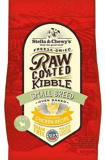 SMALL BREED Raw Coated Kibble GRAIN FREE Cage-Free Chicken RECIPE Dog Food 3.5 Lb