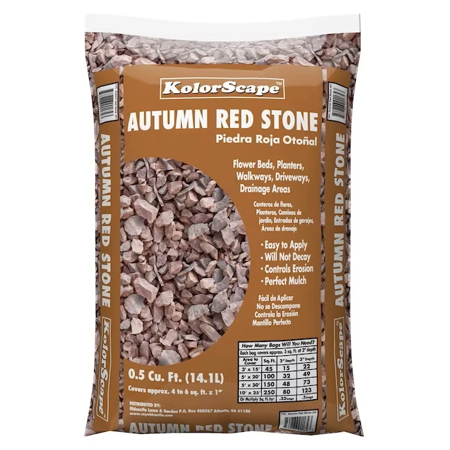 KOLORSCAPE AUTUMN RED 3/4" STONE 1/2CF  63/PALLET