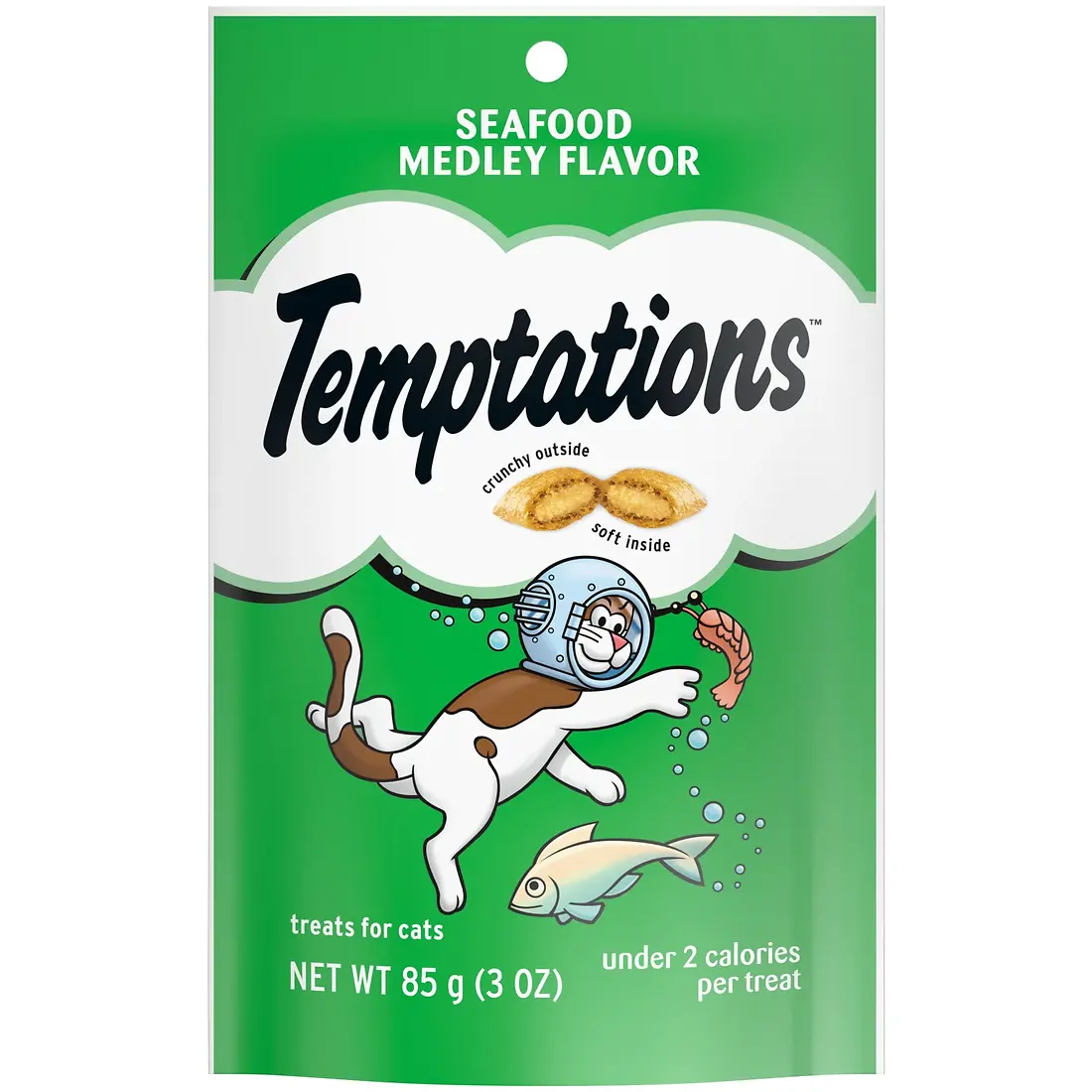 Temptations Cat Treats Seafood Medley Flavor 3 Ounce Package