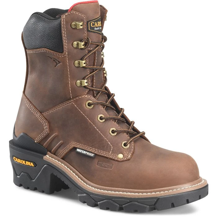 Men's Carolina Cardinal 8" Side-Zip Composite Toe Logger Size 9