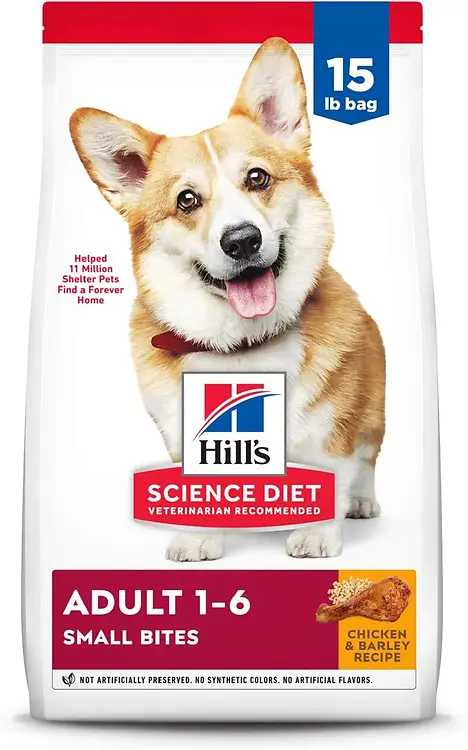 Hill's Science Diet Adult Small Bites with Chicken & Barley Recipe Dry Dog Food 15-lb