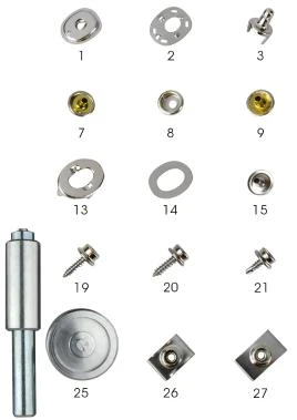 Canvas Snap Stud #8 5/8" (Set of 6), Sea-Dog 299112-1