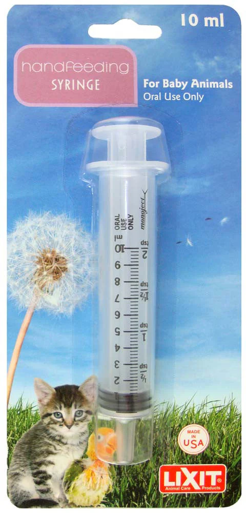 Hand Feeding Syringe For Birds, 10 Milliliter Capacity