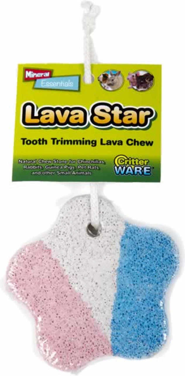 Ware Tooth Trimming Lava Star Small Animal Chew 3.5"