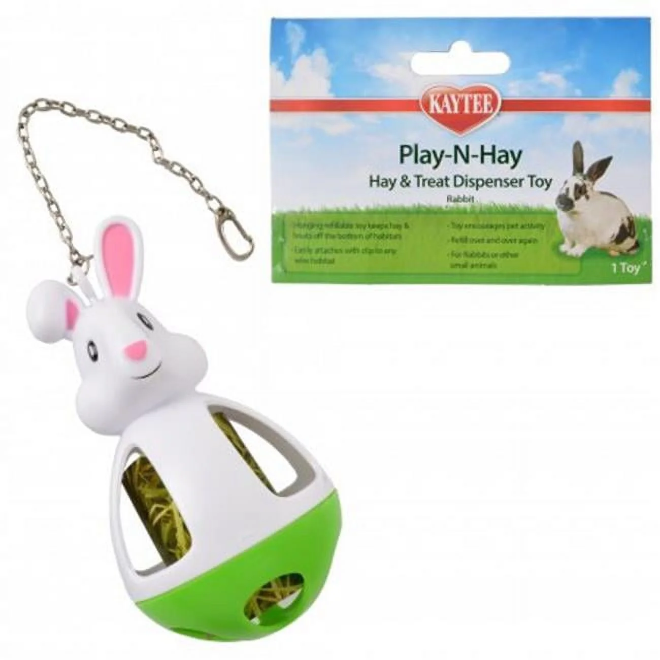 Kaytee Play-N-Hay Hay & Treat Dispenser Rabbit Toy