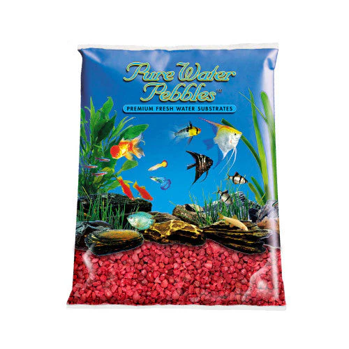 Pure Water Pebbles Colored Gravel, 5lb Red