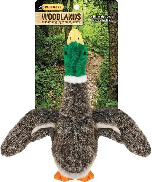 Small Plush Mallard Duck Dog Toy for Pets