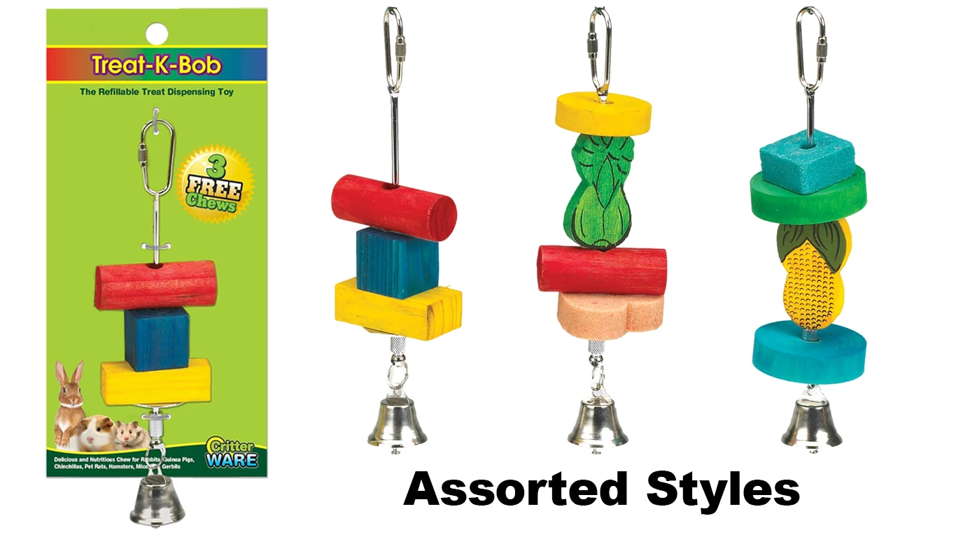 Treat-k-bob Assorted Small Pet Treat Dispenser 03001