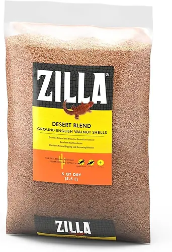 Ground English Walnut Shells Reptile Bedding, 5 Quarts - Natural Litter