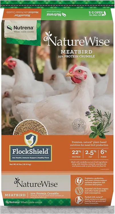Naturewise Meatbird 22% Crumbles Chicken Feed - High Protein Nutrition