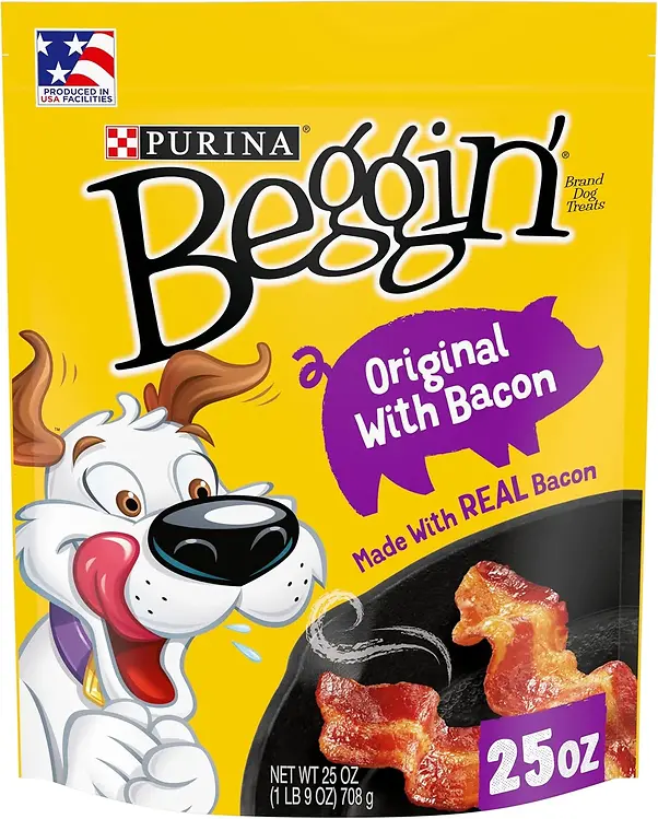 Dog Treats, Bacon, 25 oz. Pouch