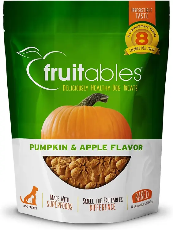 Baked Pumpkin & Apple Flavor Healthy Low Calorie Dog Treats - 12 Ounces