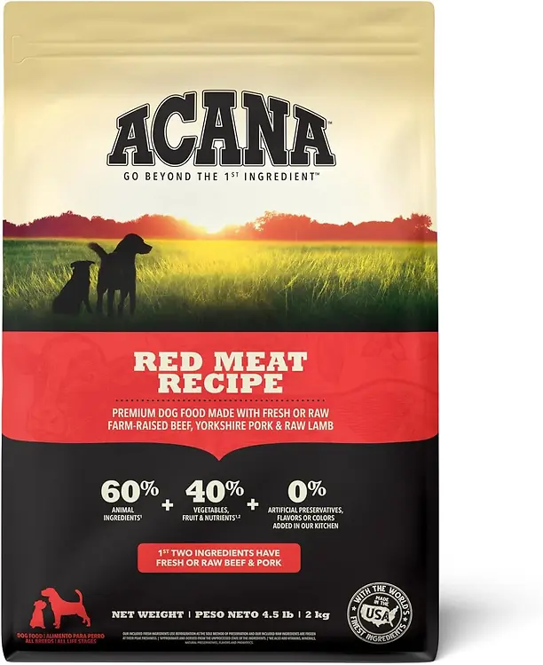 Acana Red Meat Grain-free Dry Dog Food, 4.5 Lb - High Protein Formula With Fresh Ingredients
