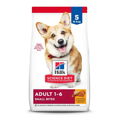 Science Diet Adult Small Bites Chicken & Barley Recipe Dog Food, 5 Lb Bag