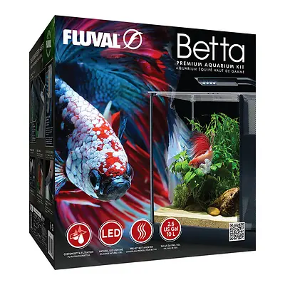 FLUVAL Betta Premium Aquarium Kit, 2.6 Gallon (10 L)