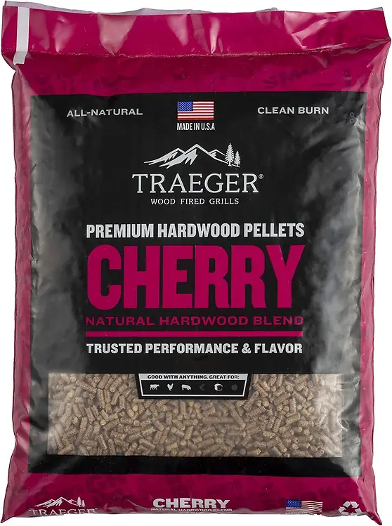 Cherry Hardwood Barbecue Pellets, 20 Pound Bag for Smoking and Grilling