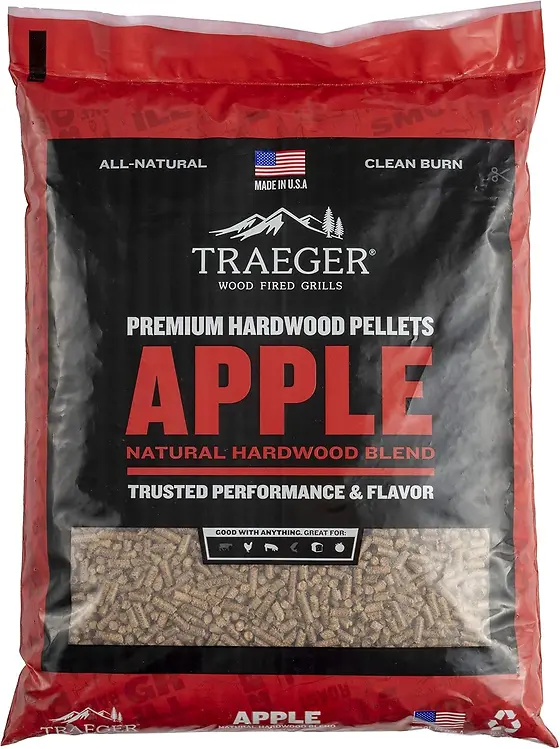 Apple Hardwood Barbecue Pellets, 20 Pound Bag for Smoking and Grilling