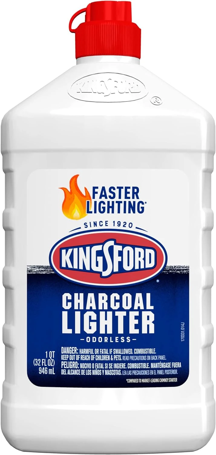 Odorless Lighter Fluid 64 Ounce Bottle for Charcoal Grills and Fire Starters