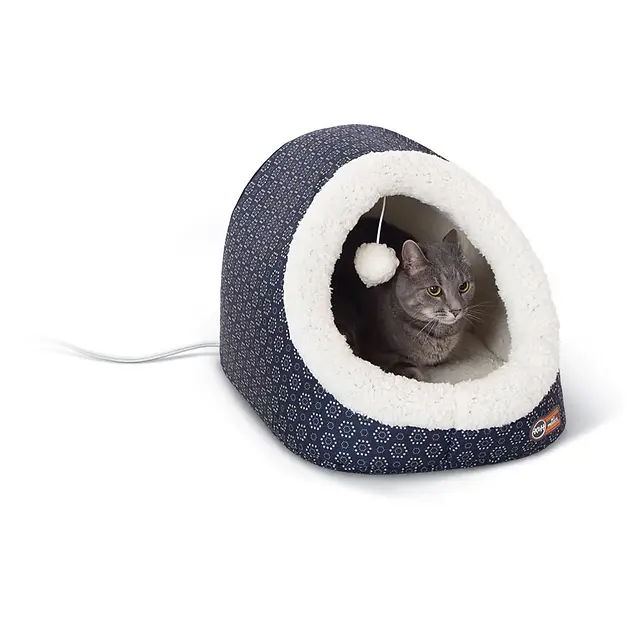 K&H HEATED KITTY HUT BLUE