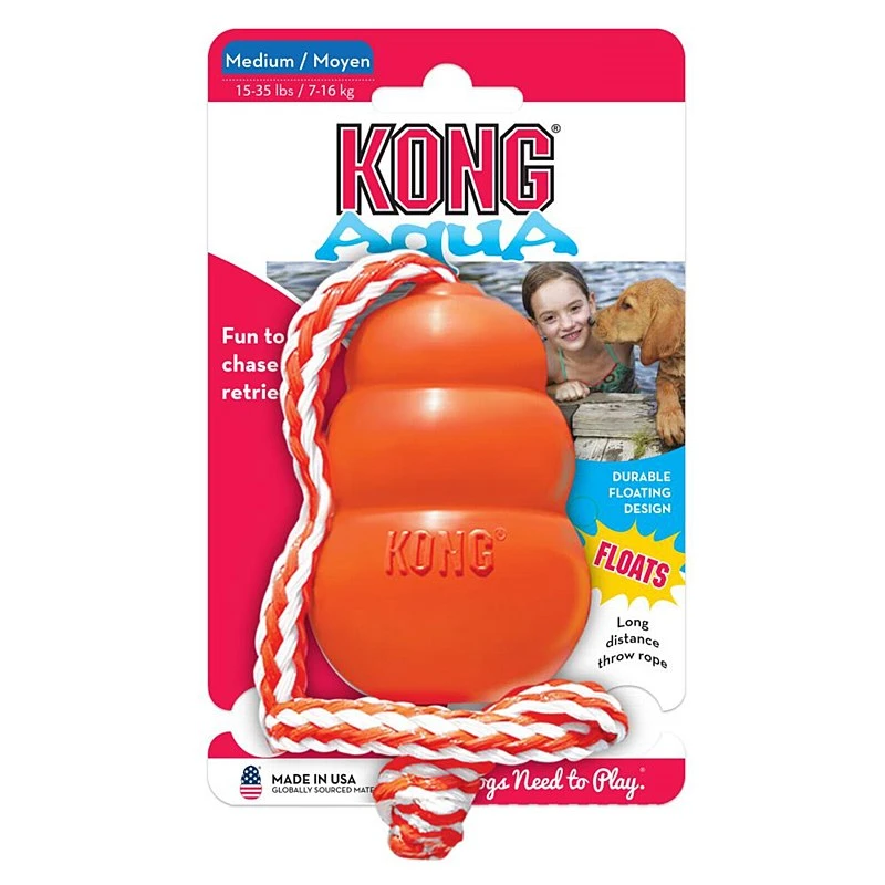 Aqua Dog Toy, Medium, Orange - Perfect For Dogs 15-35 Lbs