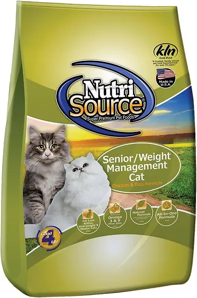Senior Weight Management Dry Cat Food, Chicken And Rice, 6.6 Lb