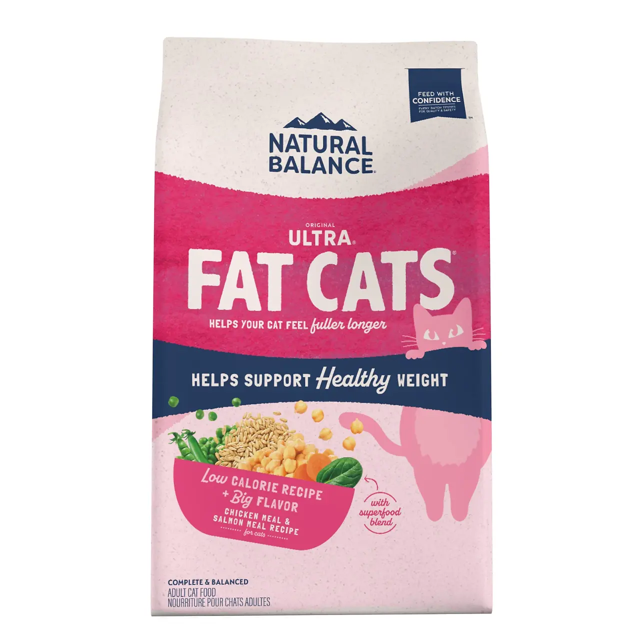 Natural Balance Fat Cats Low Calorie Chicken & Salmon meal Adult 6lb