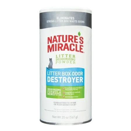 Nature's Miracle Litter Box Odor Destroyer Deodorizing Powder 20oz