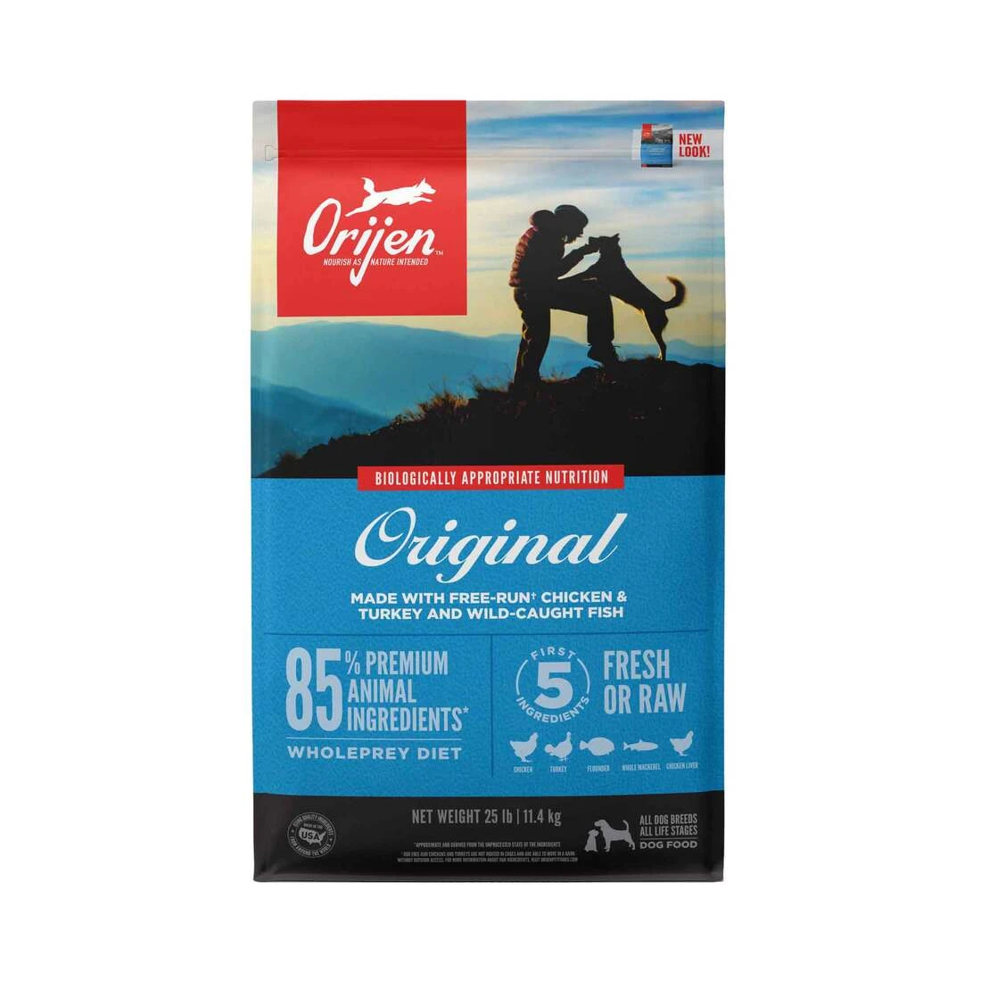 Orijen Original Biologically Appropriate Grain-free Dry Dog Food, 25 Lbs
