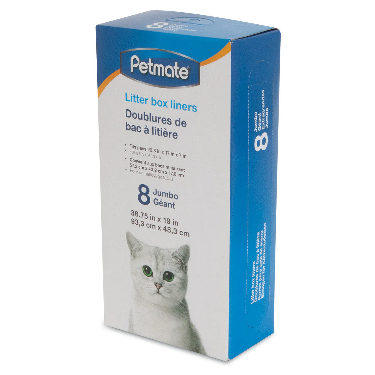 Petmate Litter Pan Liners Disposable Jumbo, 8Ct