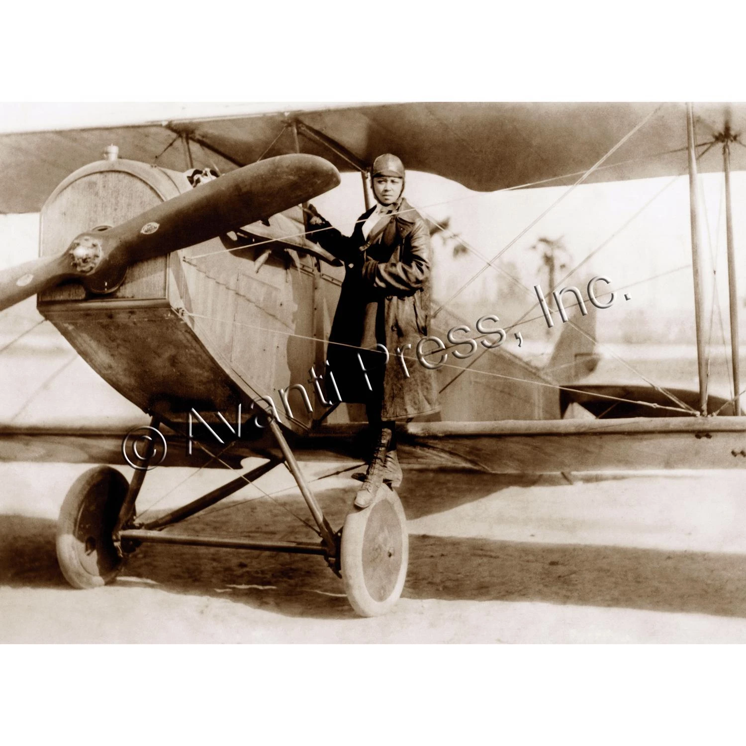 BESSIE COLEMAN STANDING ON CARD