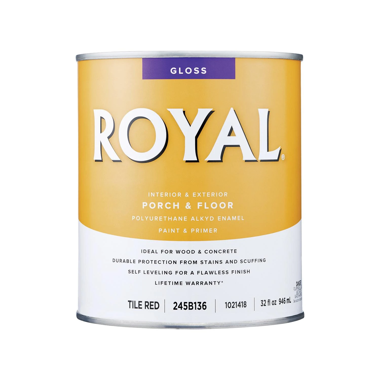 Royal Gloss Tile Red Porch And Floor Alkyd Enamel 1 Quart