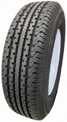 ST225 by 75 R15 Inch 8 Ply Trailer Tire Mounted on 15 Inch Wheel Assembly