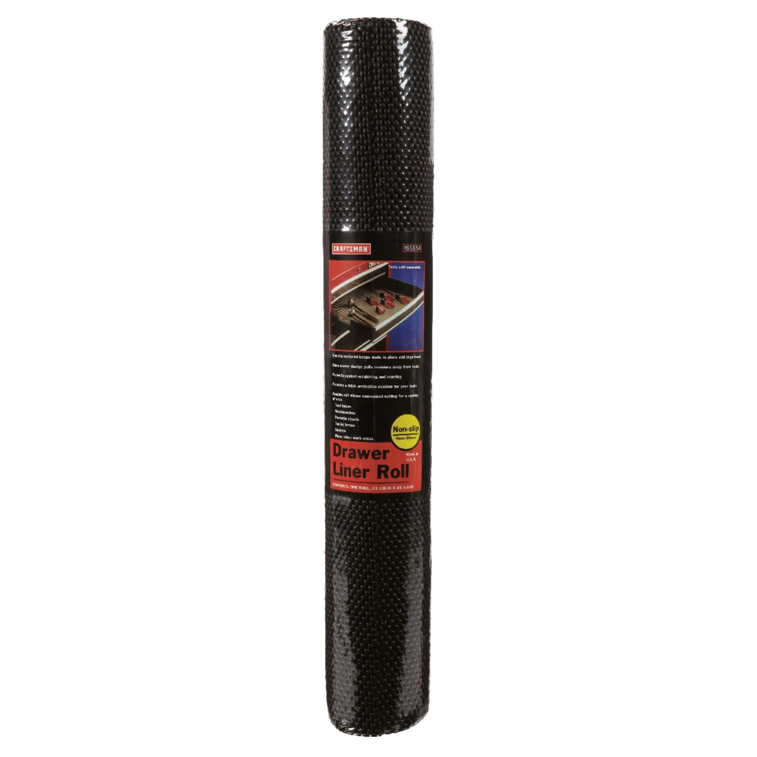 Craftsman 85.5 In. Rubber Drawer Liner 22.125 In. W X 1 In. H Black