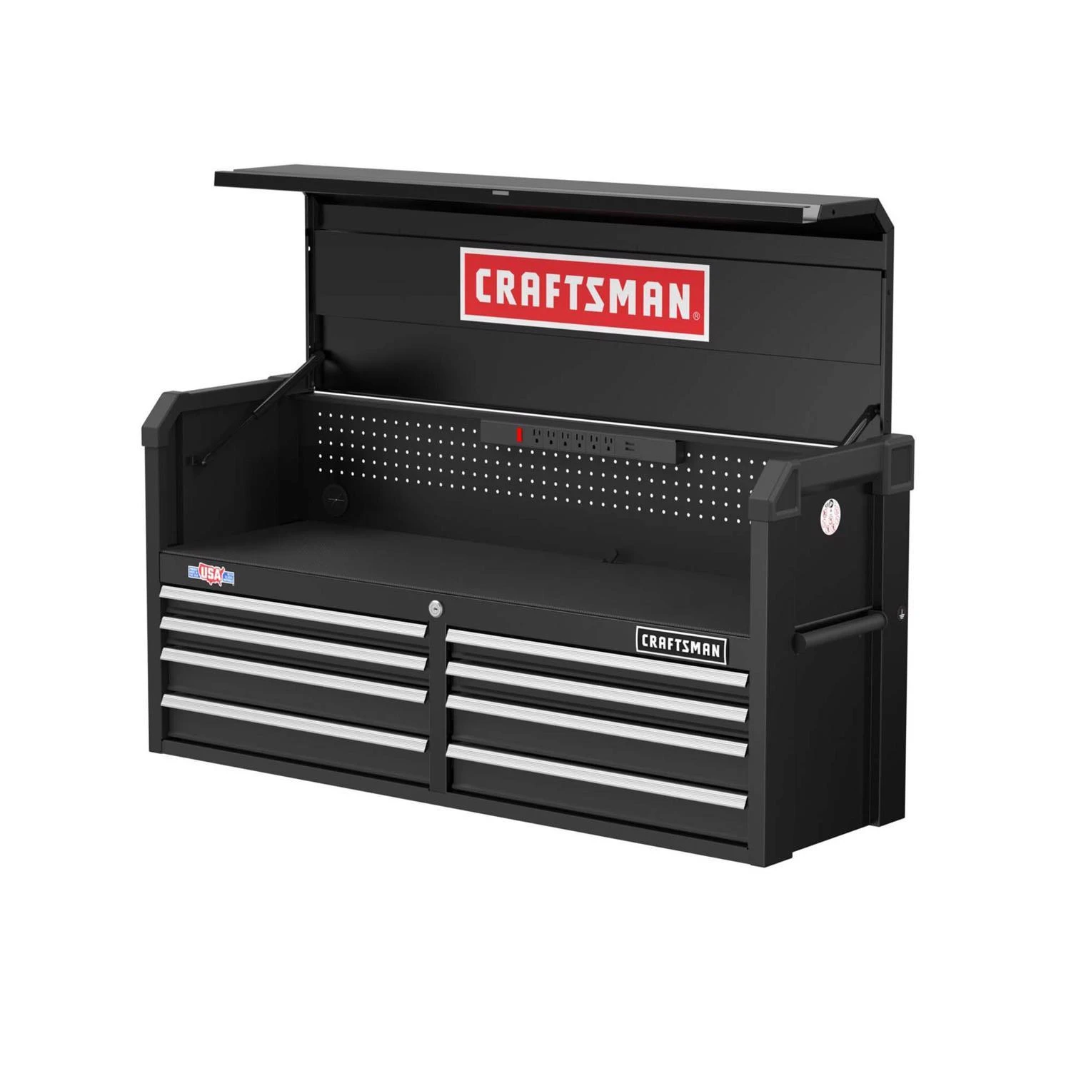Craftsman S2000 52 Inch 8 Drawer Steel Tool Chest With Power Strip
