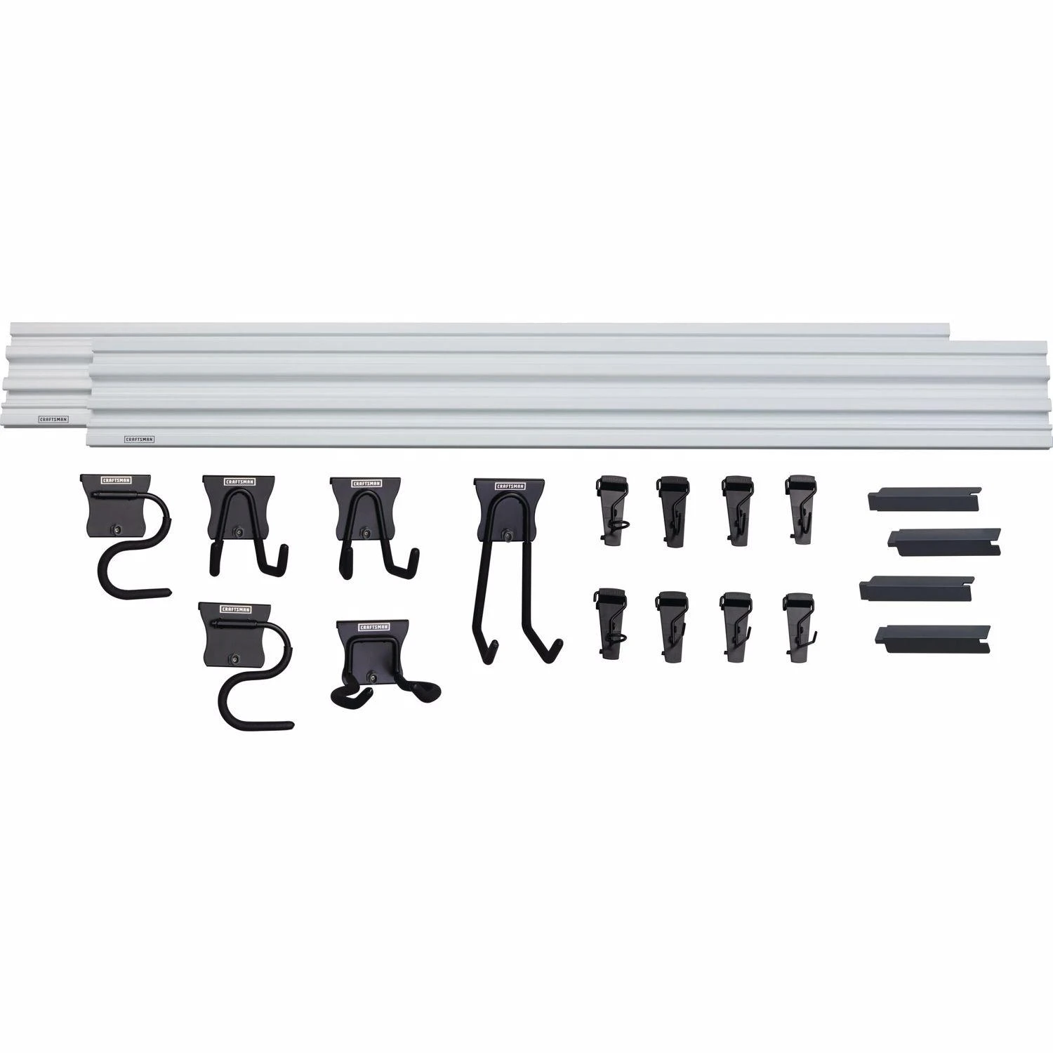 Craftsman Versatrack 20-piece Wall Mount Tool Holder System, Black/white