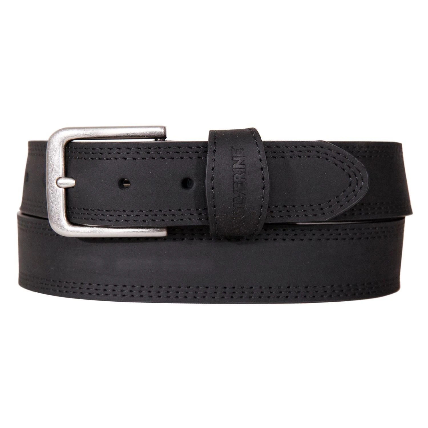 Wolverine Black Leather Rugged Belt 1.38 Inch Width