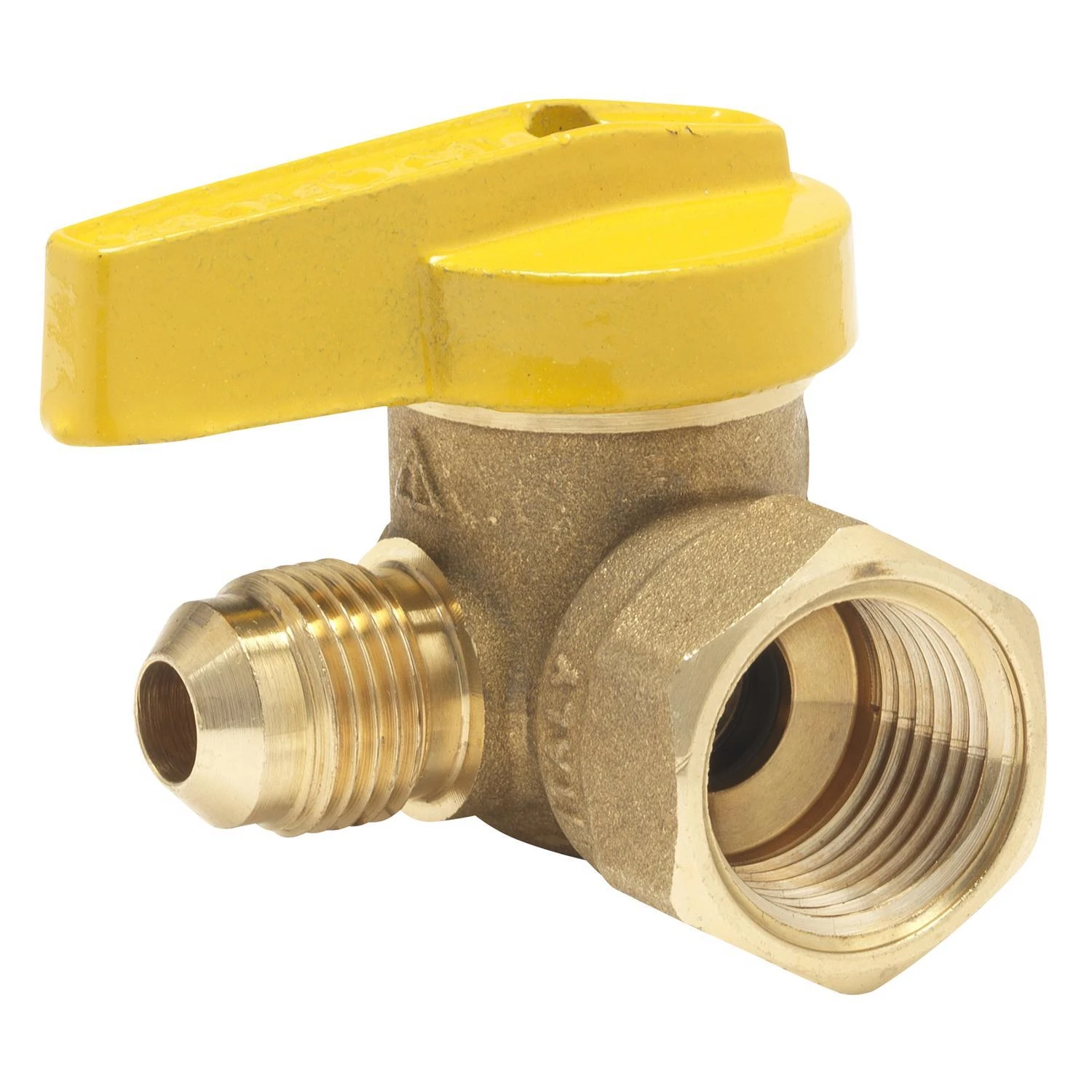 Homewerks 1/2 Inch Brass Flare X Fip Gas Ball Valve With Quarter Turn Handle