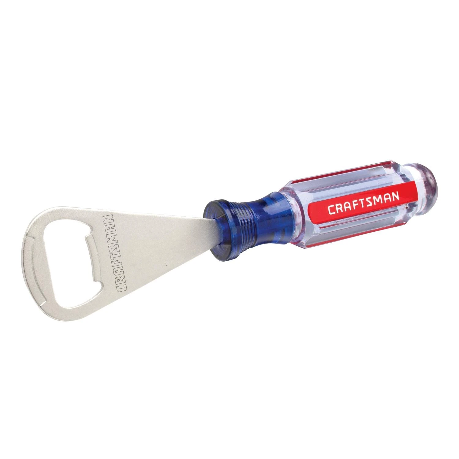 Craftsman Red Plastic Stainless Steel Manual Bottle Opener