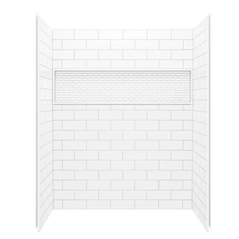 Bootz Nextile 60 X 74 X 30 In. Direct-to-stud Shower Wall Kit White 4-piece